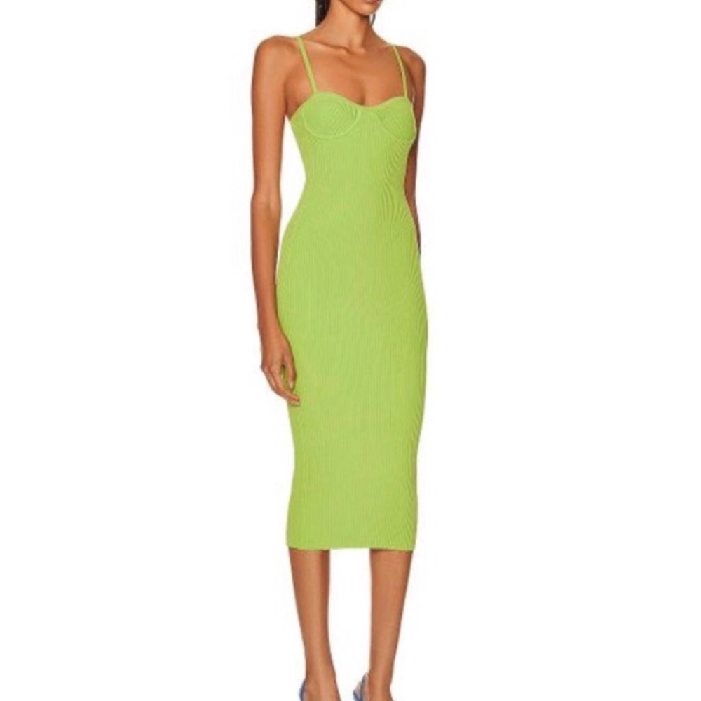 Helmut Lang Vibrant Green Midi Dress